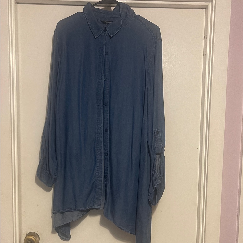 Zac & Rachel Denim Asymmetrical Shirt
